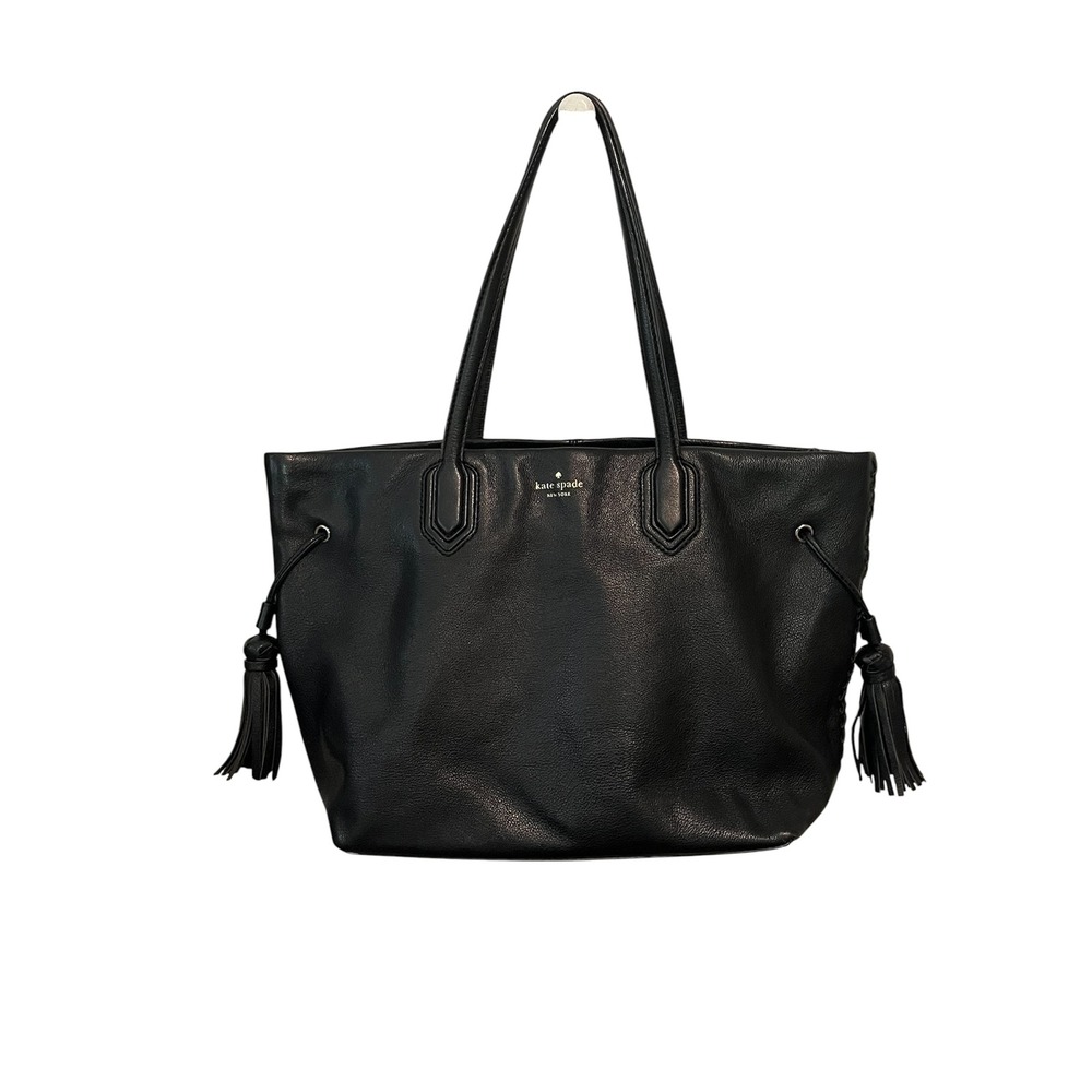 Kate Spade New York Black Brandice Leather Tote Purse & Wallet Bundle